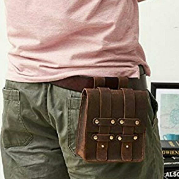 NEW Genuine Leather Waist Belt Pack - Picture 7 of 7